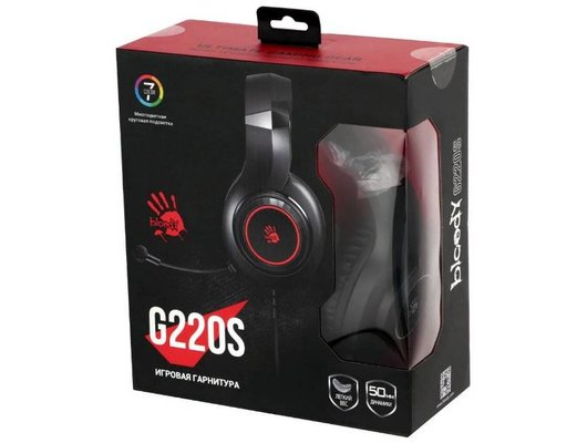 Игровые наушники проводные A4Tech Bloody G220S черный (G220S USB/ BLACK)
